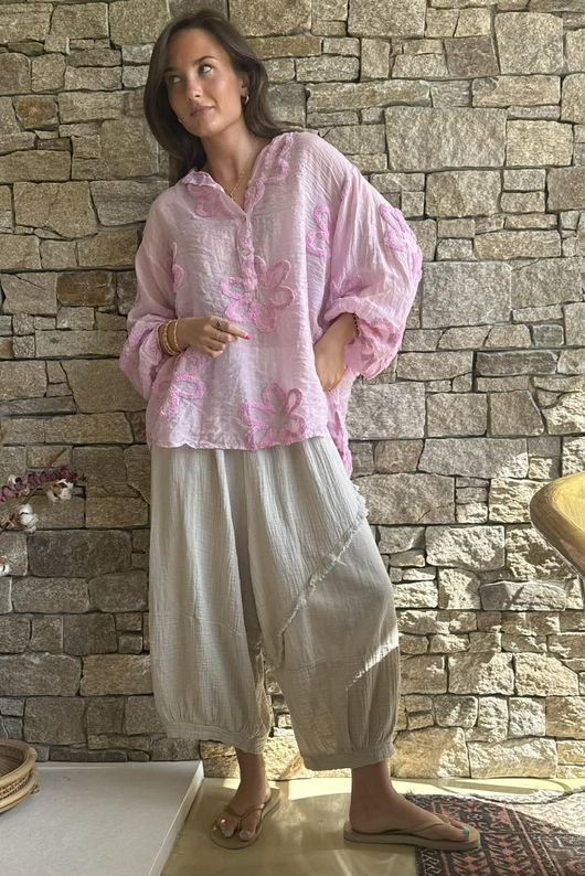 Sabo Boucle Flower Blouse Candy